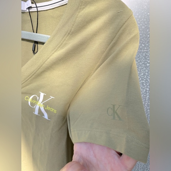 Calvin Klein | Olive V-Neck Tee - Picture 5 of 7